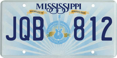 MS license plate JQB812
