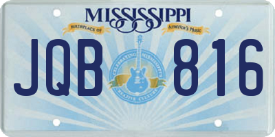 MS license plate JQB816