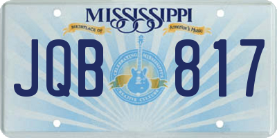 MS license plate JQB817