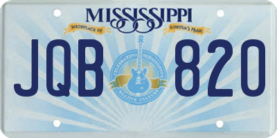MS license plate JQB820