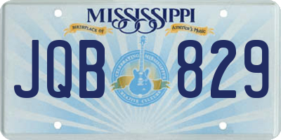 MS license plate JQB829