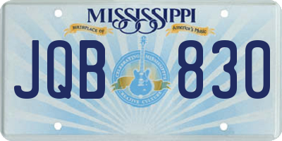 MS license plate JQB830