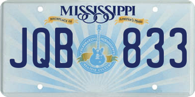 MS license plate JQB833