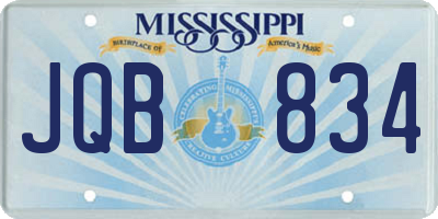 MS license plate JQB834