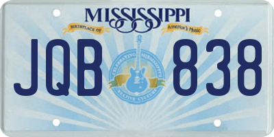 MS license plate JQB838
