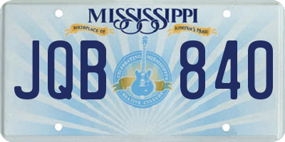 MS license plate JQB840