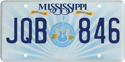 MS license plate JQB846