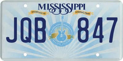 MS license plate JQB847