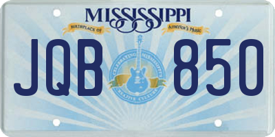 MS license plate JQB850