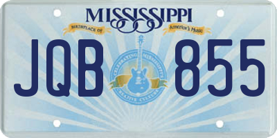 MS license plate JQB855
