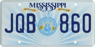 MS license plate JQB860