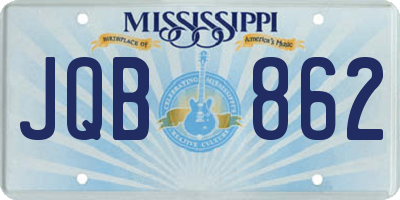 MS license plate JQB862