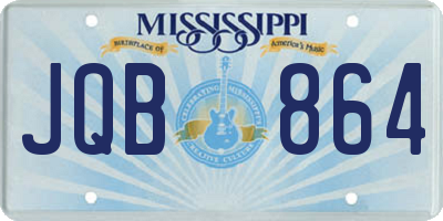 MS license plate JQB864