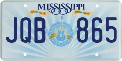 MS license plate JQB865