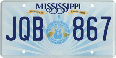 MS license plate JQB867