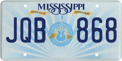 MS license plate JQB868