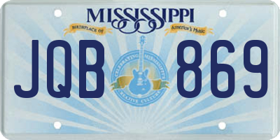 MS license plate JQB869