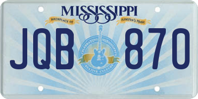 MS license plate JQB870