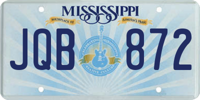 MS license plate JQB872