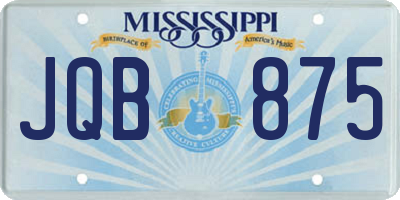 MS license plate JQB875