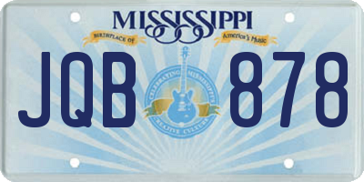 MS license plate JQB878