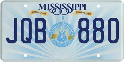 MS license plate JQB880