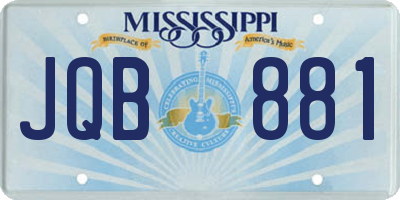 MS license plate JQB881