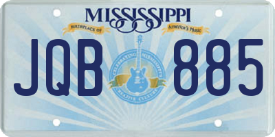 MS license plate JQB885