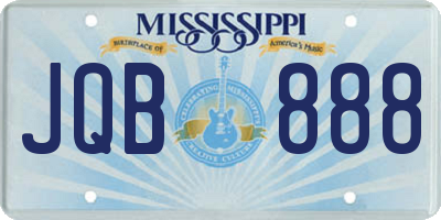 MS license plate JQB888
