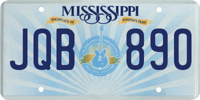 MS license plate JQB890