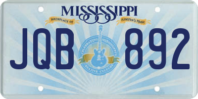 MS license plate JQB892