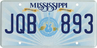 MS license plate JQB893