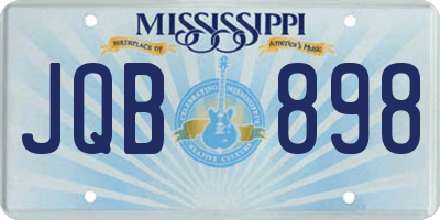 MS license plate JQB898