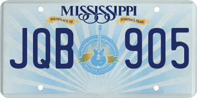 MS license plate JQB905