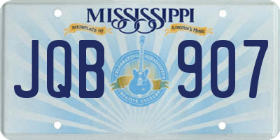 MS license plate JQB907