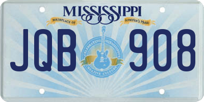 MS license plate JQB908