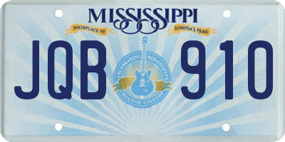 MS license plate JQB910