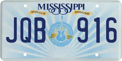 MS license plate JQB916
