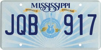 MS license plate JQB917