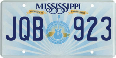 MS license plate JQB923