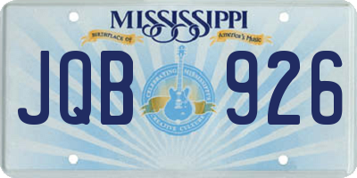 MS license plate JQB926