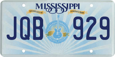 MS license plate JQB929