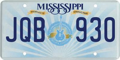 MS license plate JQB930