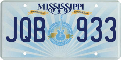 MS license plate JQB933
