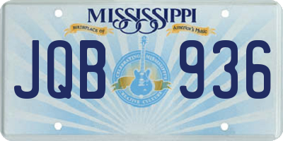 MS license plate JQB936