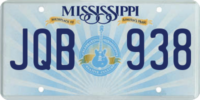 MS license plate JQB938