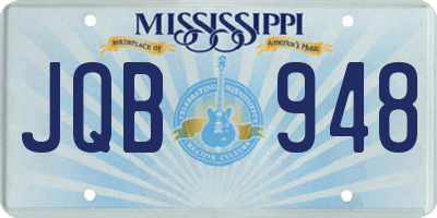 MS license plate JQB948