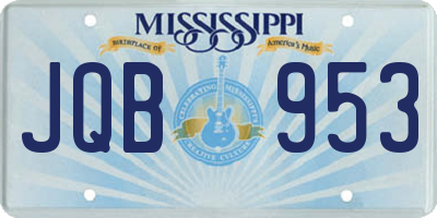 MS license plate JQB953