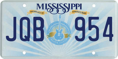 MS license plate JQB954
