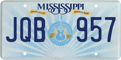 MS license plate JQB957